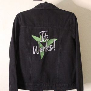 Black Jean jacket with sparkles & lots of design